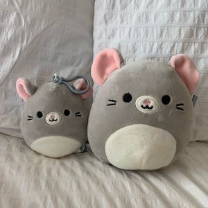 Squishmallows Misty the Mouse bundle 5” & clip-on